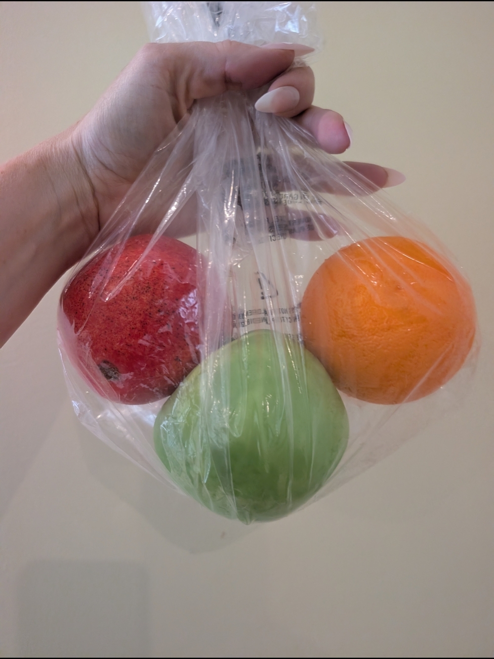 Set of Three Decorative Fruit Balls - Red, Green, Orange